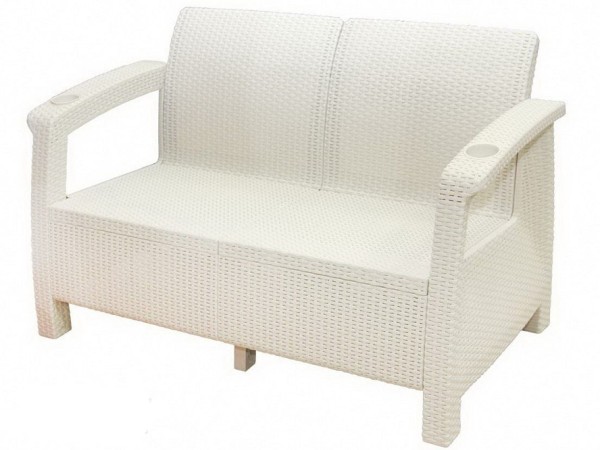 Двухместный диван Yalta Sofa Seаt белый купить в Отрадном
