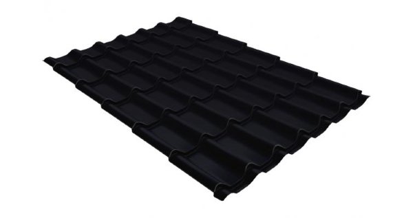 Металлочерепица классик GL 0,5 Velur20 RAL 9005 черный купить в Отрадном