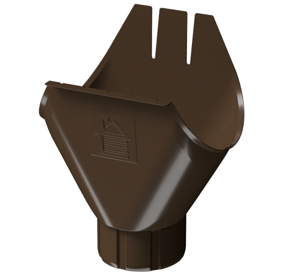 Воронка желоба D125 Döcke STAL PREMIUM Каштан, (RAL 8017) купить в Отрадном