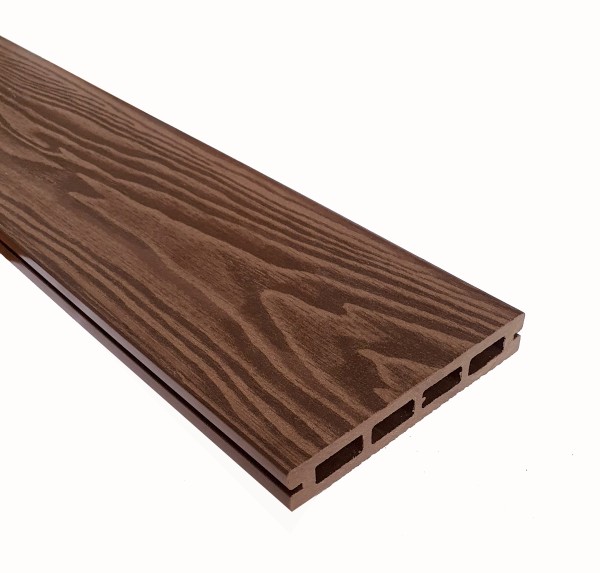 Террасная доска из ДПК Terrapol Смарт 3D Пустотелая с пазом Орех Милано купить в Отрадном