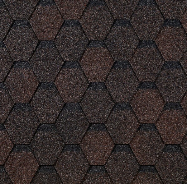 Гибкая черепица EURASIA Docke, Коллекция ШЕСТИГРАННИК Коричневый купить в Отрадном