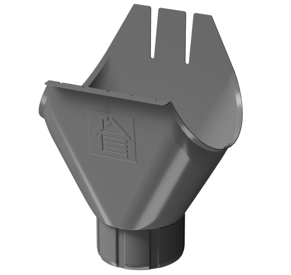 Воронка желоба D125 Döcke STAL PREMIUM Графит, (RAL 7024) купить в Отрадном