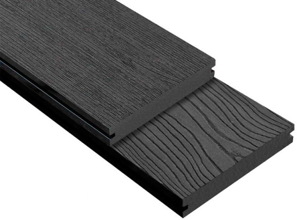Террасная доска ДПК Outdoor 3D полнотелая STORM/OCEAN BLACK черная купить в Отрадном