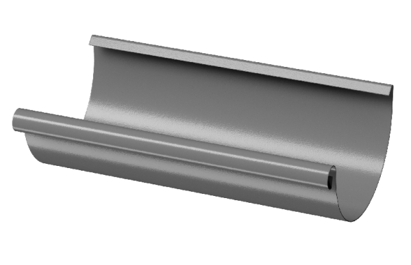 Желоб полукруглый D125 3 м Döcke STAL PREMIUM Графит, (RAL 7024) купить в Отрадном