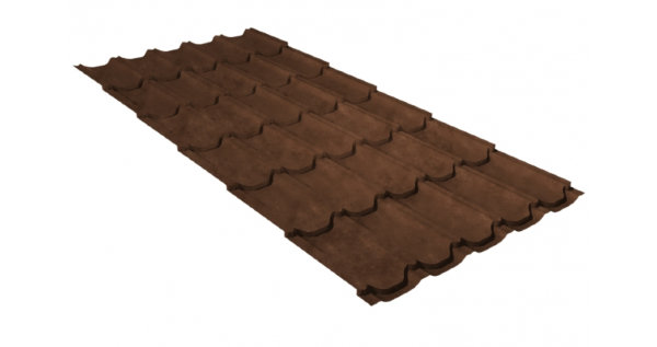 Металлочерепица квинта плюс GL 0,5 Safari Twincolor Brown купить в Отрадном