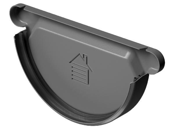 Заглушка желоба D125 Döcke STAL PREMIUM Графит, (RAL 7024) купить в Отрадном