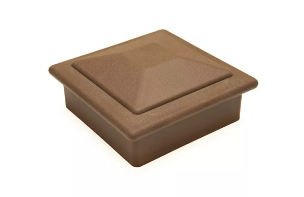 Крышка верхняя ПВХ для столба Deckart 125х125 Шоколад купить в Отрадном