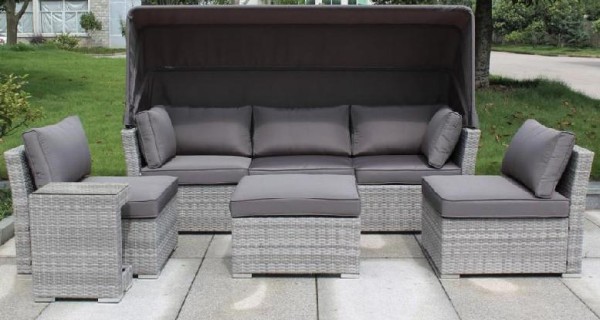 Диван-Трансформер AFINA плетеный из иск. ротанга AFM-320G Grey купить в Отрадном