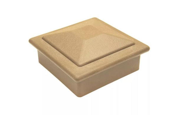 Крышка верхняя фигурная ПВХ для столба Deckart 100х100 Орех купить в Отрадном