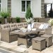 Комплект мебели AFINA плетеной из иск. ротанга AFM-307B Beige купить в Отрадном