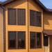 Фиброцементный сайдинг Latonit Красное дерево (RAL 8001/8008) купить в Отрадном