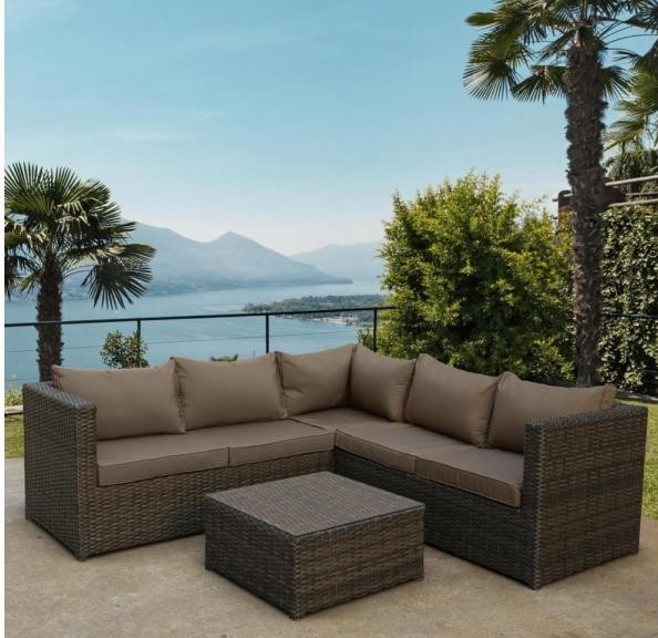 Комплект мебели AFINA плетеной из иск. ротанга YR825A Brown/Beige купить в Отрадном
