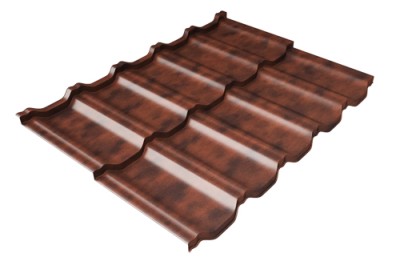 Металлочерепица модульная Квинта Uno Grand Line c 3D резом 0,45 Safari Twincolor Brown