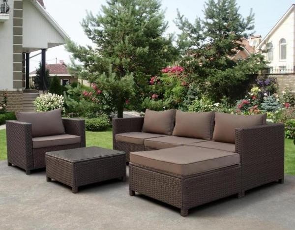 Комплект мебели AFINA плетеной из иск. ротанга YR821A Brown/Beige купить в Отрадном