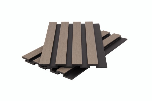 Стеновая панель брусковая двухцветная co-extrusion, snow mix купить в Отрадном