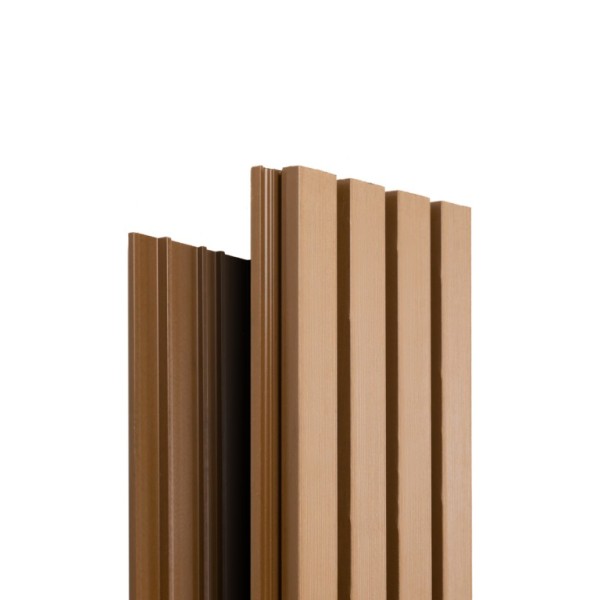 Фасадная доска Ecodecking Техно реечная 200х26х3000 Бронза купить в Отрадном