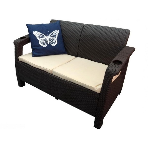 Двухместный диван Yalta Sofa Seаt венге купить в Отрадном