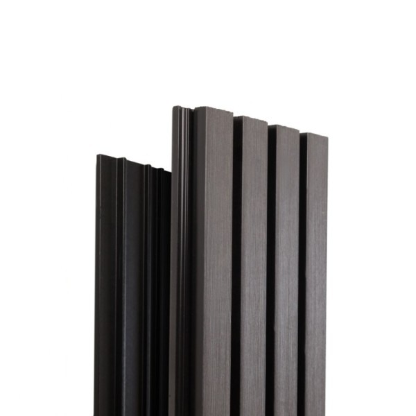 Фасадная доска Ecodecking Техно реечная 200х26х3000 Графит купить в Отрадном
