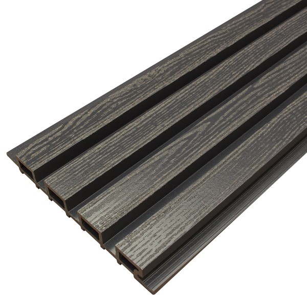 Фасадная доска из ДПК Faynag Wood Рейка Мокрый Асфальт купить в Отрадном