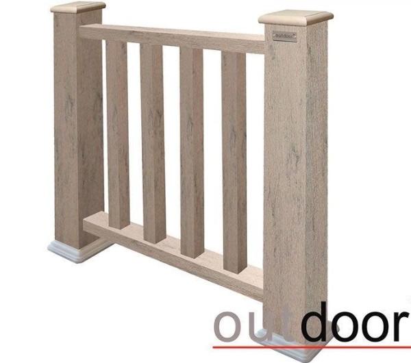 Ограждение из ДПК Outdoor Классик 3D STORM серый микс купить в Отрадном