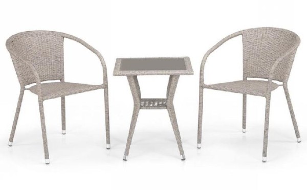 Комплект плетеной мебели AFINA из иск. ротанга T25C/Y137C-W85 Latte 2Pcs купить в Отрадном