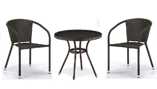 Комплект плетеной мебели AFINA из иск. ротанга Асоль-7 T282ANT/Y137C-W53 Brown 2Pcs купить в Отрадном