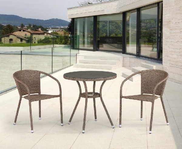 Комплект плетеной мебели AFINA из иск. ротанга T282ANT/Y137C-W56 Light Brown 2Pcs купить в Отрадном