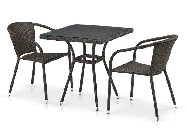 Комплект плетеной мебели AFINA из иск. ротанга T282BNT/Y137C-W53 Brown 2Pcs купить в Отрадном