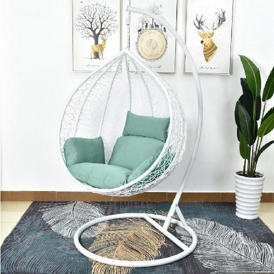Кресло Подвесное из искусственного ротанга AFM-168A-L White/Green купить в Отрадном
