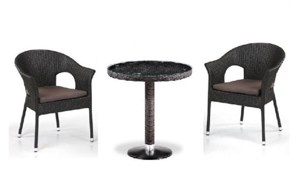 Комплект плетеной мебели AFINA из иск. ротанга T601/Y79A-W53 Brown 2Pcs купить в Отрадном