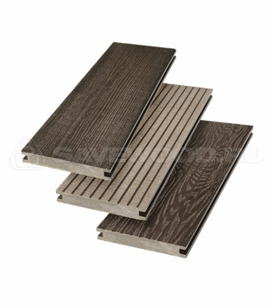 Террасная доска SW Fraxinus (R) полнотелая «SaveWood» Темно-коричневый купить в Отрадном
