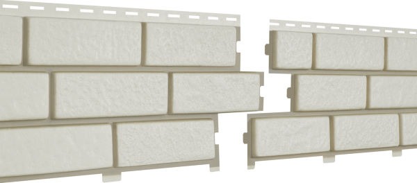 Фасадная панель Ю-Пласт Стоун Хаус Кирпич с декорированным швом Белый купить в Отрадном