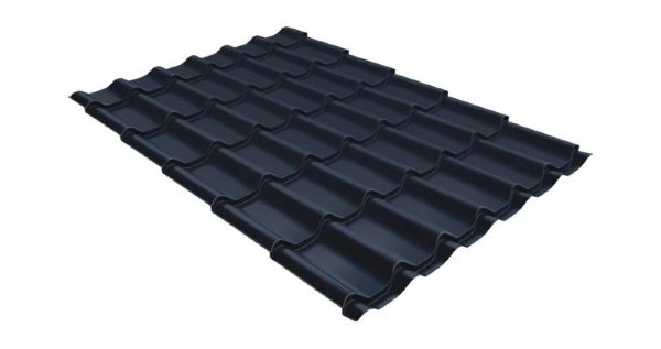 Металлочерепица классик 0,5 Satin RAL 7024 мокрый асфальт купить в Отрадном