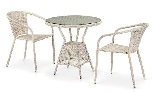 Комплект плетеной мебели AFINA из иск. ротанга T705ANT/Y137C-W85 Latte 2Pcs купить в Отрадном