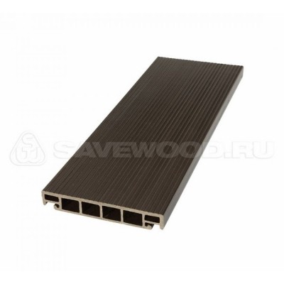Террасная доска из ДПК SW-Salix «SaveWood» темно-коричневый