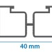 Лага алюминиевая KRONEX 40x15x3000 мм опорная Slim купить в Отрадном