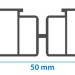 Лага алюминиевая KRONEX 50x25x3000 мм несущая купить в Отрадном