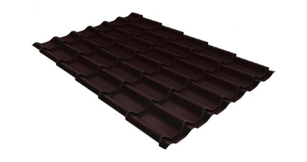 Металлочерепица классик 0,5 Satin RAL 8017 шоколад купить в Отрадном