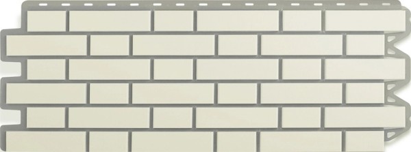 Фасадная панель Альта-Профиль, Кирпич Клинкерный, Белый купить в Отрадном