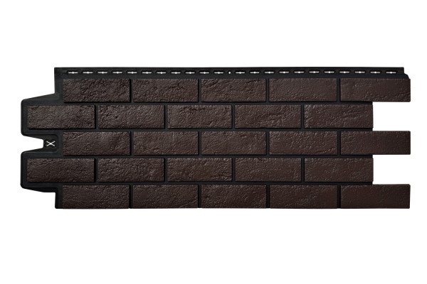 ФП Grand Line состаренный кирпич премиум Шоколадный (шов RAL 9005) купить в Отрадном