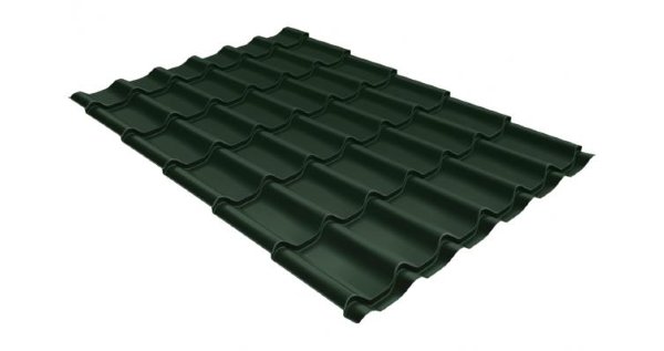 Металлочерепица классик 0,5 Satin RR 11 темно-зеленый купить в Отрадном